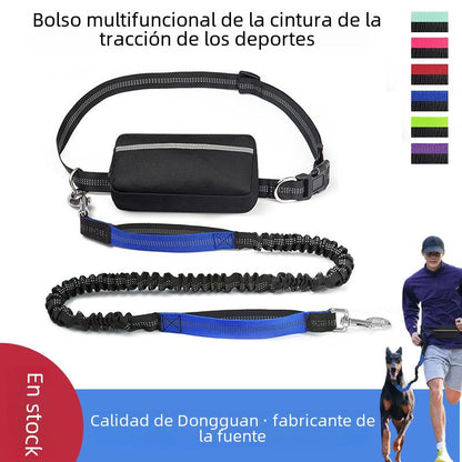 Running Waist Bag Multifunctional Dog Walking Leash for Jogging Hiking Waist Bag Leash for Outdoor Activity