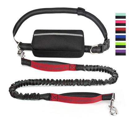 Running Waist Bag Multifunctional Dog Walking Leash for Jogging Hiking Waist Bag Leash for Outdoor Activity