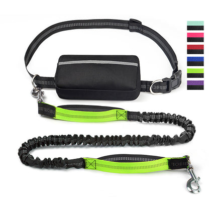 Running Waist Bag Multifunctional Dog Walking Leash for Jogging Hiking Waist Bag Leash for Outdoor Activity