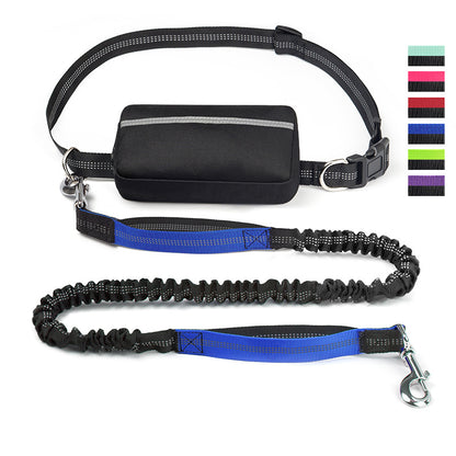 Running Waist Bag Multifunctional Dog Walking Leash for Jogging Hiking Waist Bag Leash for Outdoor Activity