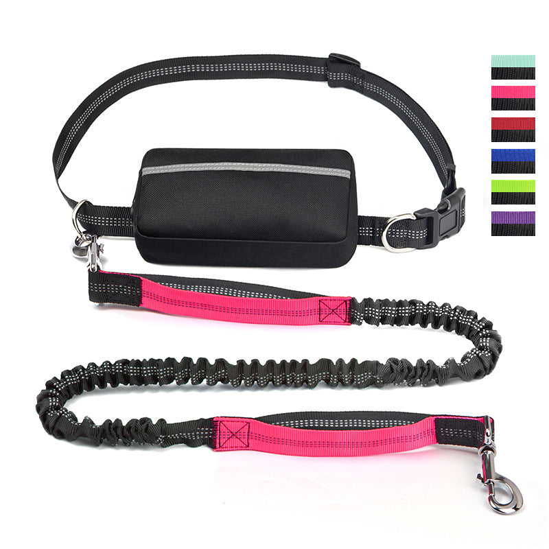 Running Waist Bag Multifunctional Dog Walking Leash for Jogging Hiking Waist Bag Leash for Outdoor Activity