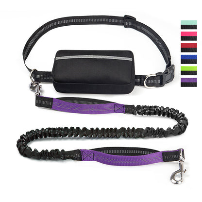 Running Waist Bag Multifunctional Dog Walking Leash for Jogging Hiking Waist Bag Leash for Outdoor Activity