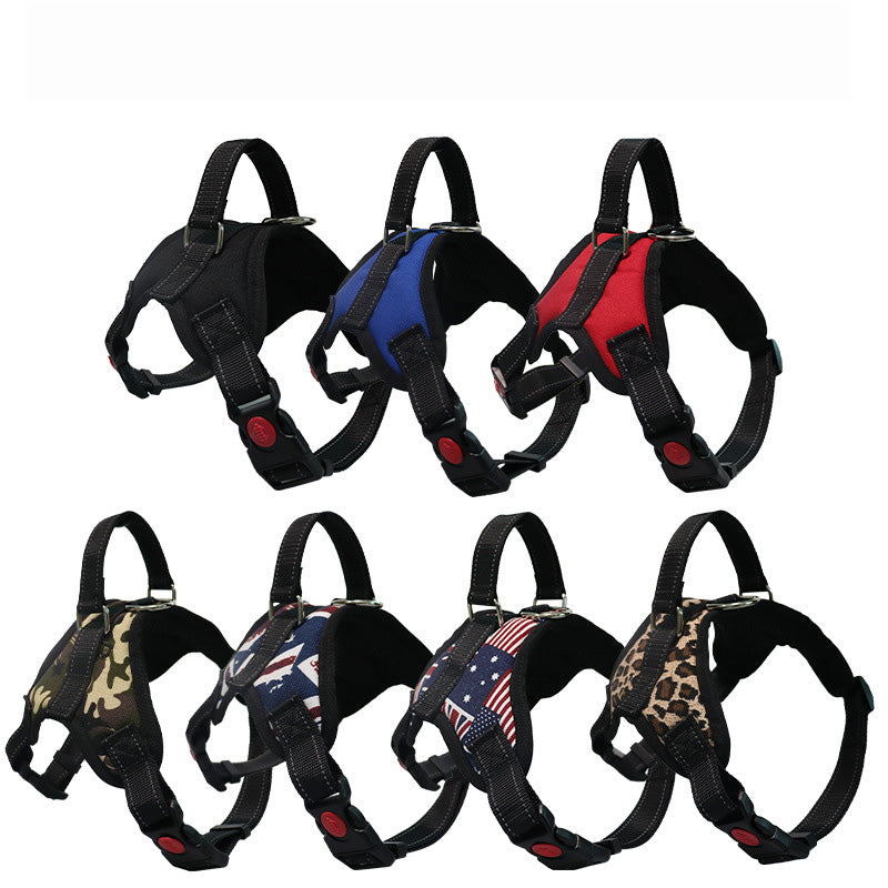 Adjustable Dog Harness & Reflective Leash Set