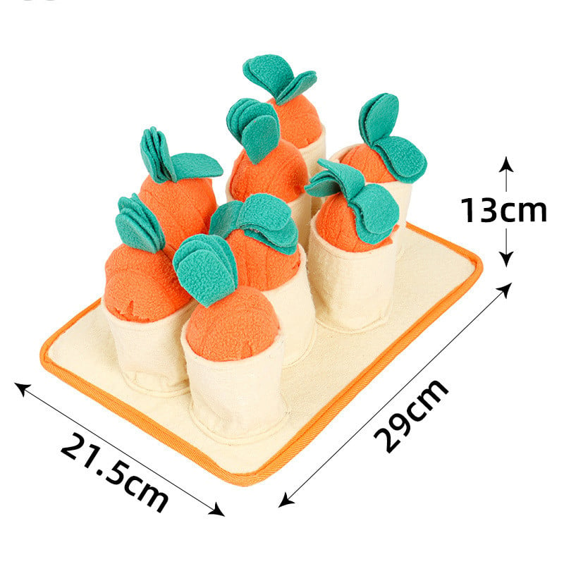 Pull Radish Game Puzzle Dog Toy Slow Food Leakage Training Play Sniffing Pet